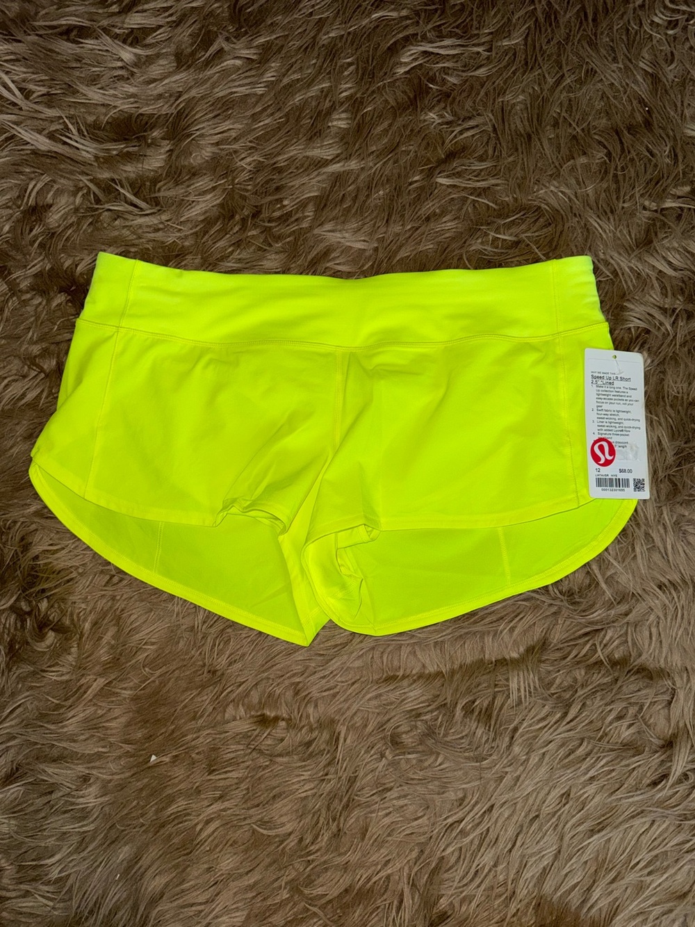 New Lululemon Speed Up LR Short 2.5" Lined HYVE Women's size 12